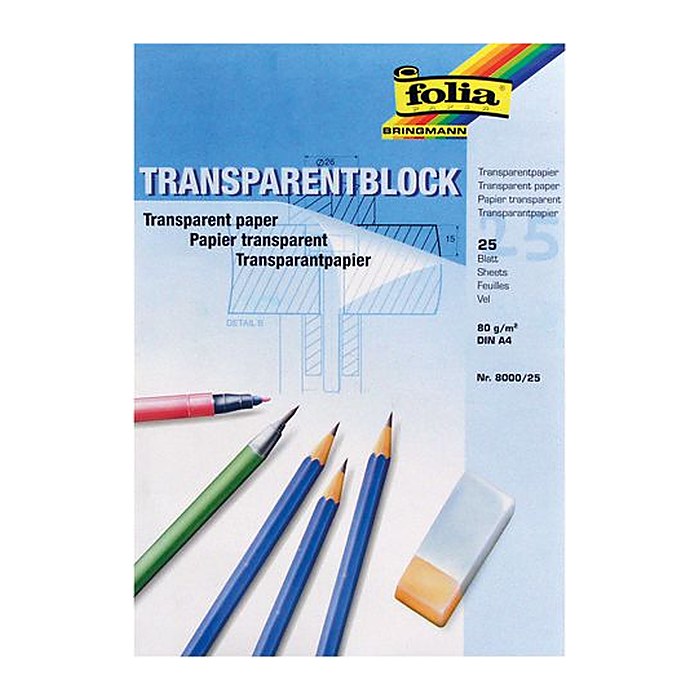 folia Transparentpapier 80 g/qm, 25 Blatt