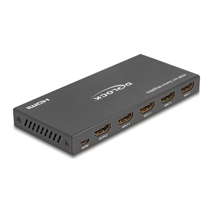 DELOCK HDMI Switch 4 x HDMI in zu 1 x HDMI out 8K 60 Hz