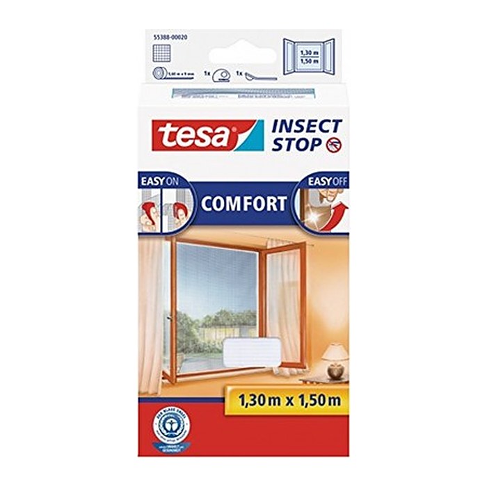 tesa Fliegengitter Insect Stop Comfort weiß 1,3 x 1,5 m