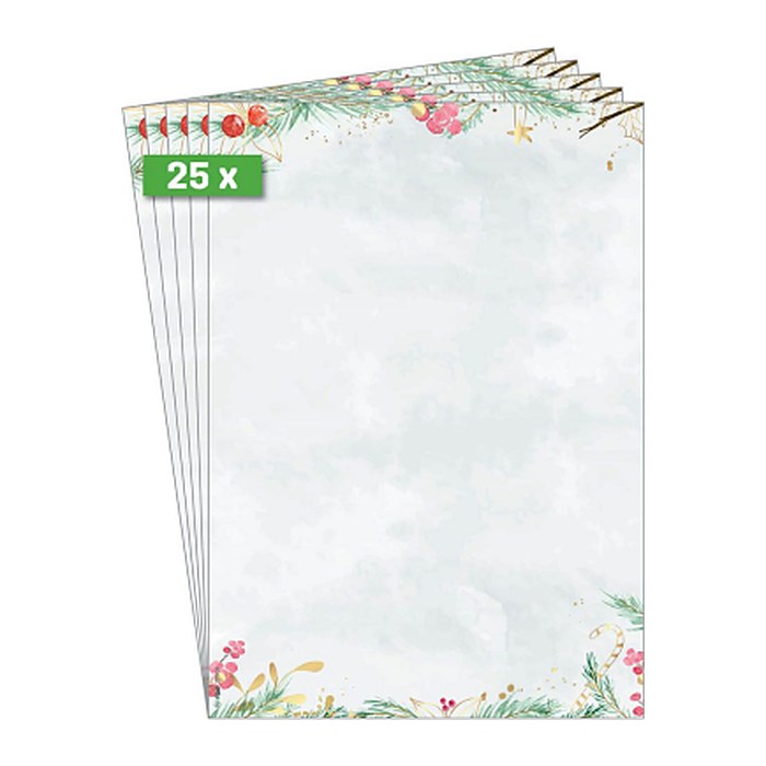 SIGEL Weihnachtsbriefpapier Christmas Magic  Motiv DIN A4 90 g/qm 25 Blatt
