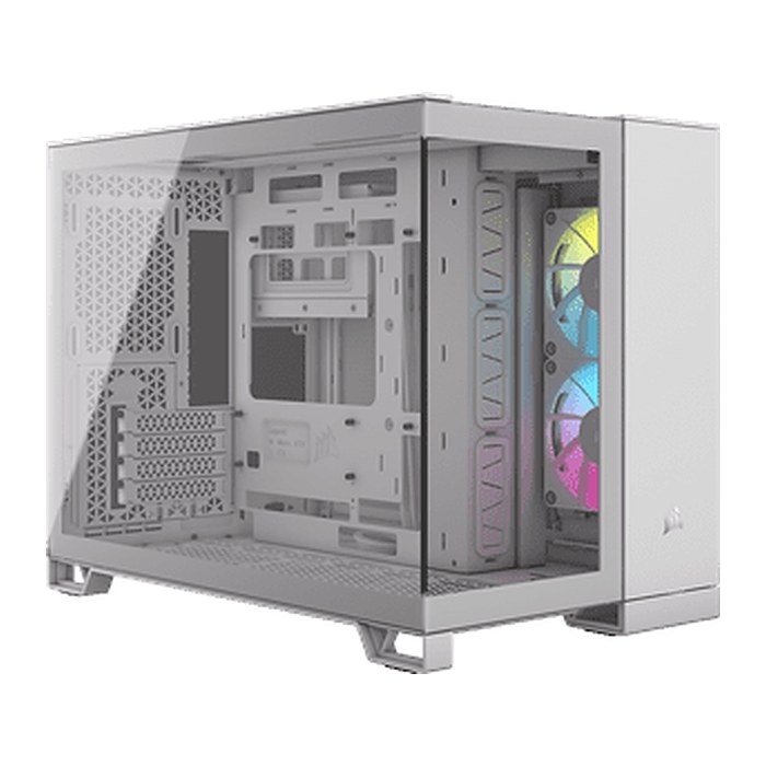 CORSAIR Geh mATX 2500X LINK Tempered Glass White