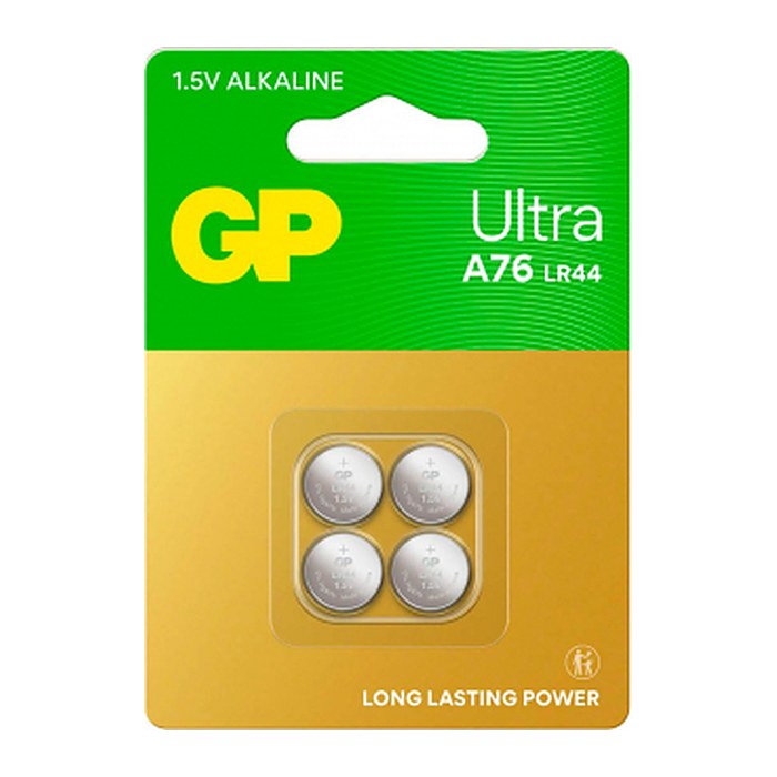 GP Knopfzellen V 13 GA/LR44 Alkali-Mangan 1,5 V, 4 St.
