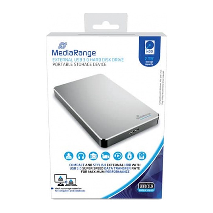 MediaRange externes USB 3.0 Festplattenlaufwerk, HDD, 2TB