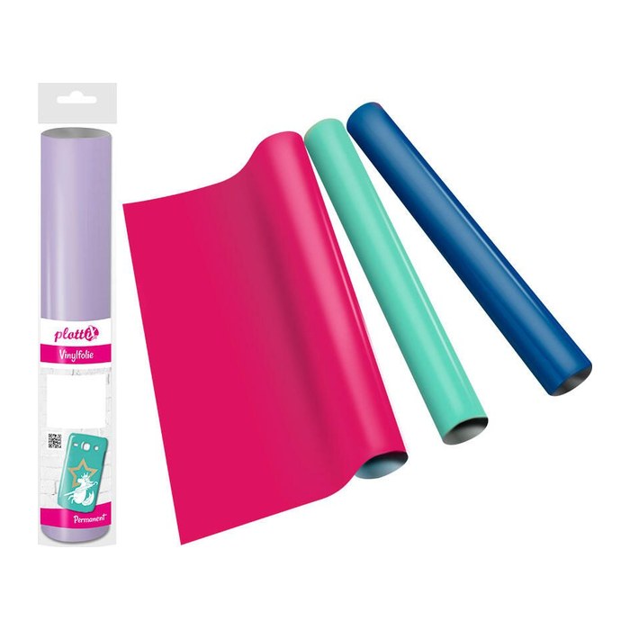 plottiX Vinylfolie permanent gelb 31,5 cm x 1,0 m, 1 Rolle