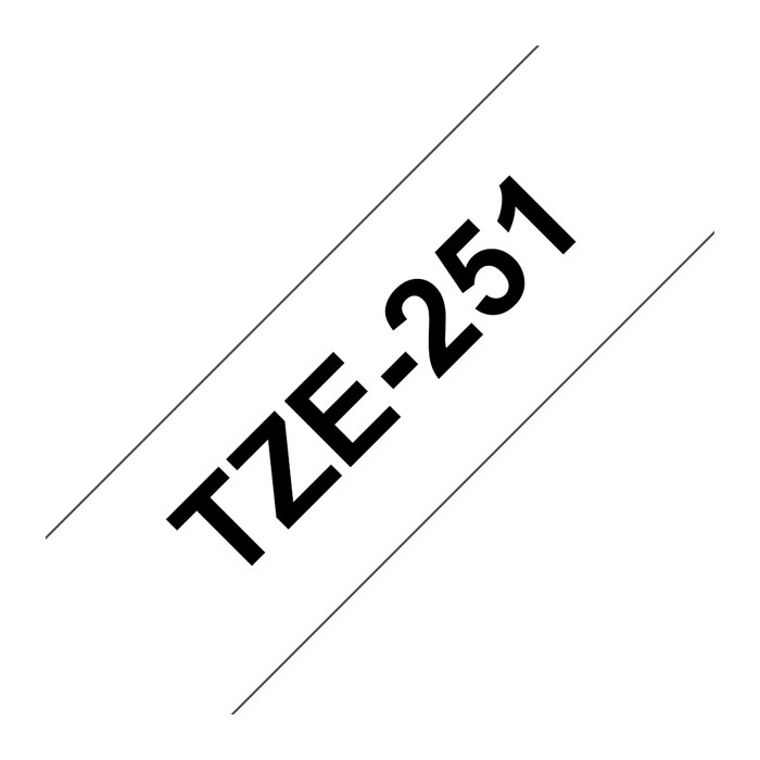 brother Schriftband TZe-251 TZE251, 24 mm, schwarz auf weiß, 1 St.