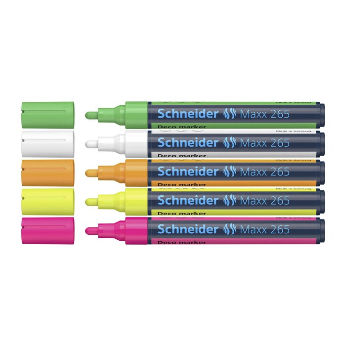 Schneider Maxx 265 Kreidemarker farbsortiert 2,0 - 3,0 mm, 5 St.
