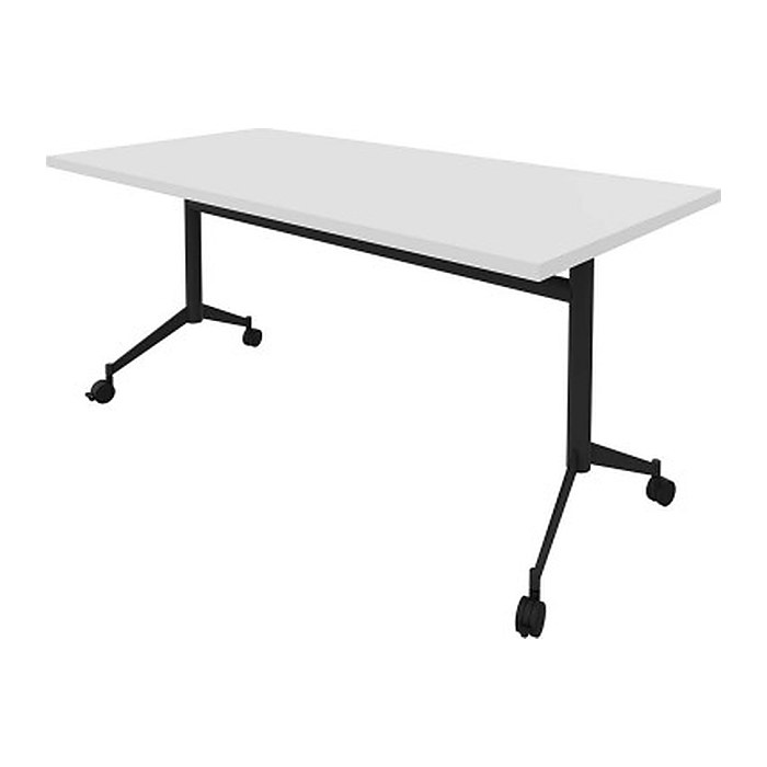 Quadrifoglio Mehrzwecktisch Pop-up weiß, dunkelgrau rechteckig, T-Fuß-Gestell grau, 160,0 x 80,0 x 74,0 cm