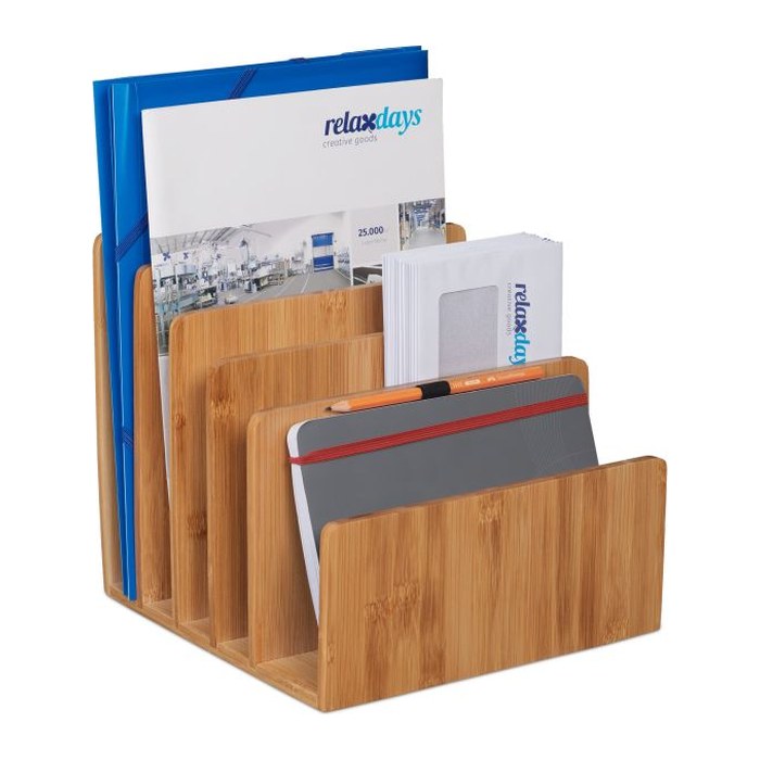 relaxdays Briefständer braun