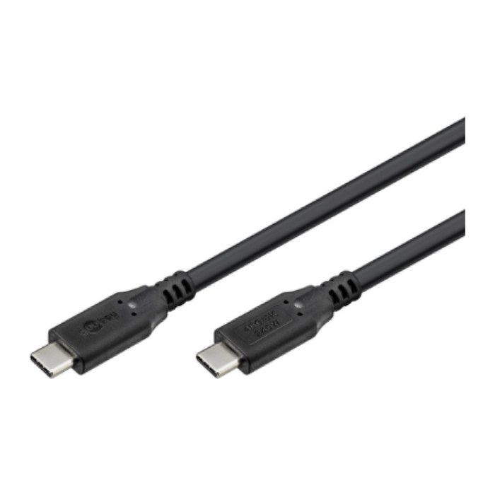goobay USB 4 USB-Kabel 1,0 m schwarz, 1 St.