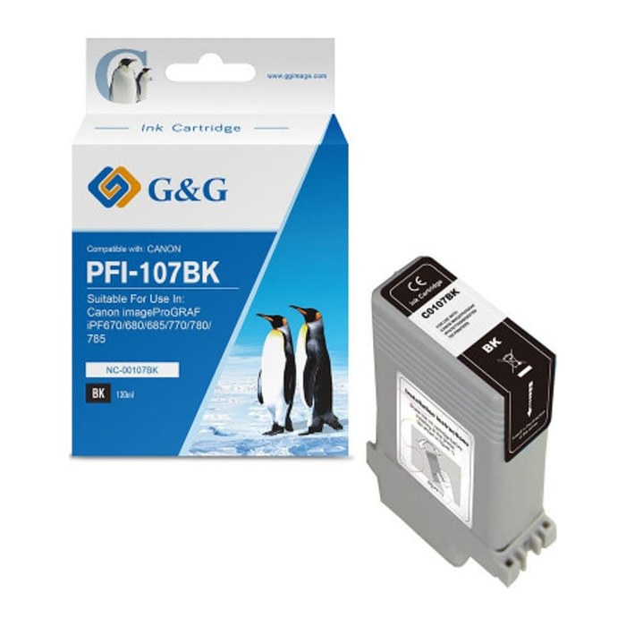 G&G Tintenpatrone kompatibel Canon PFI-107BK schwarz