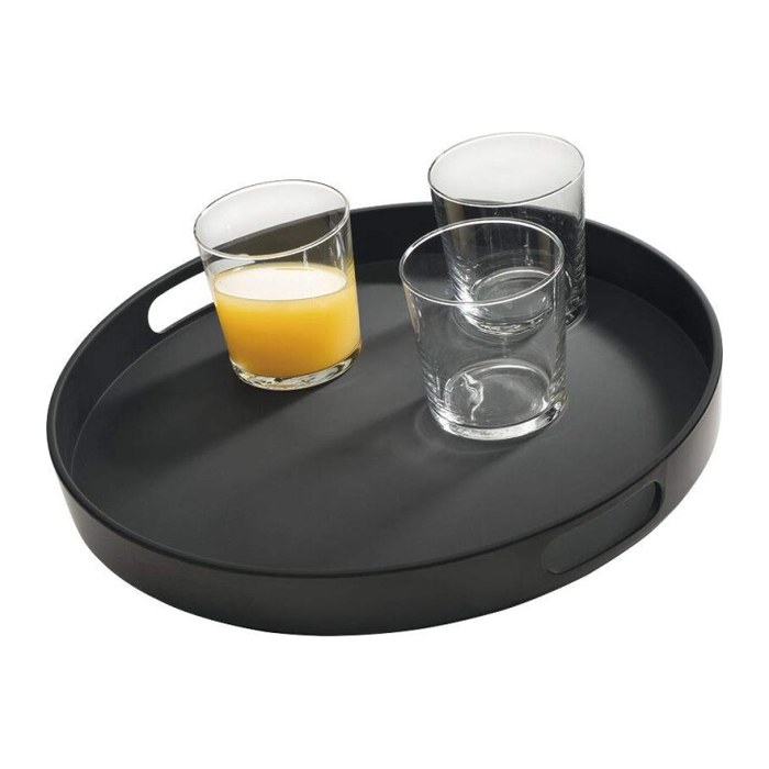 APS Tablett BISTRO schwarz rund Ø 35,5 cm, 1 St.