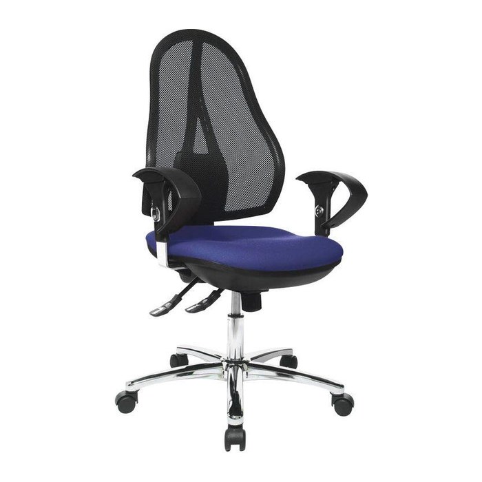 Topstar Bürostuhl Open Point SY Deluxe, OP290U G26 Stoff blau, Gestell chrom