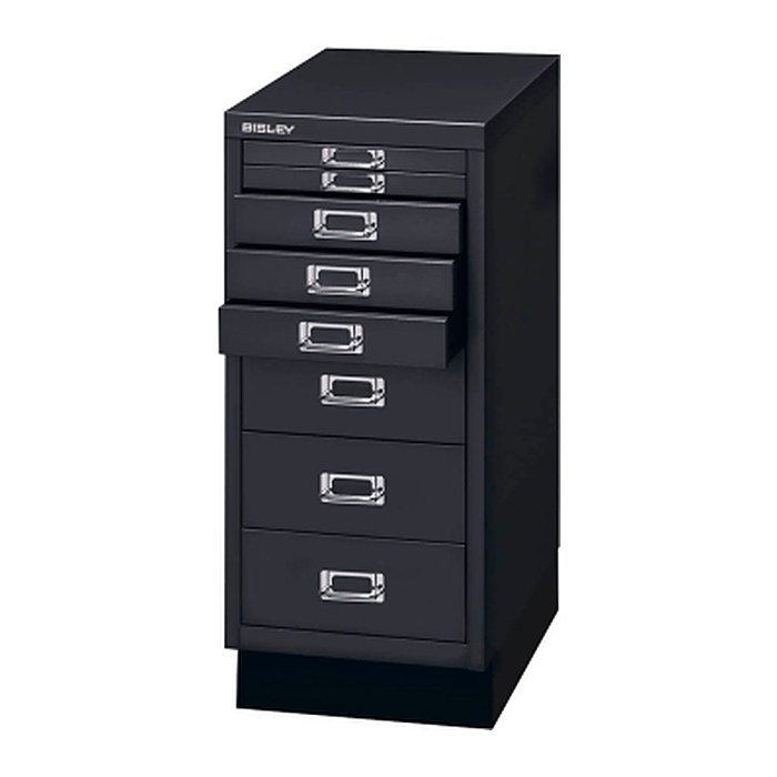 BISLEY MultiDrawer™ L298S Schubladenschrank schwarz 8 Schubladen 27,8 x 38,0 x 67,0 cm, 1 St.