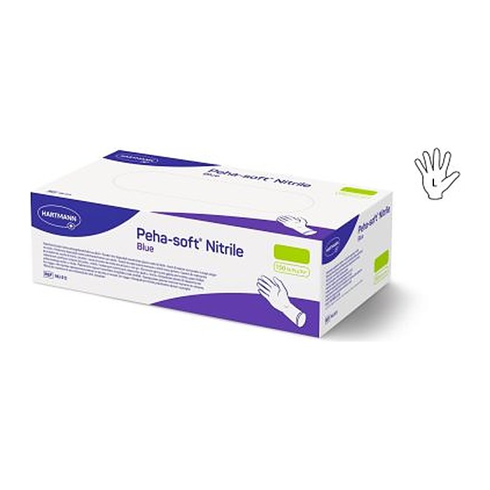 HARTMANN unisex Einmalhandschuhe Peha-soft® blau Größe L, 150 St.