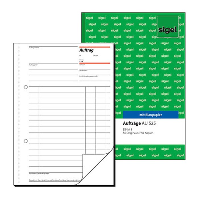 SIGEL Auftrag Formularbuch AU525, 1 St.