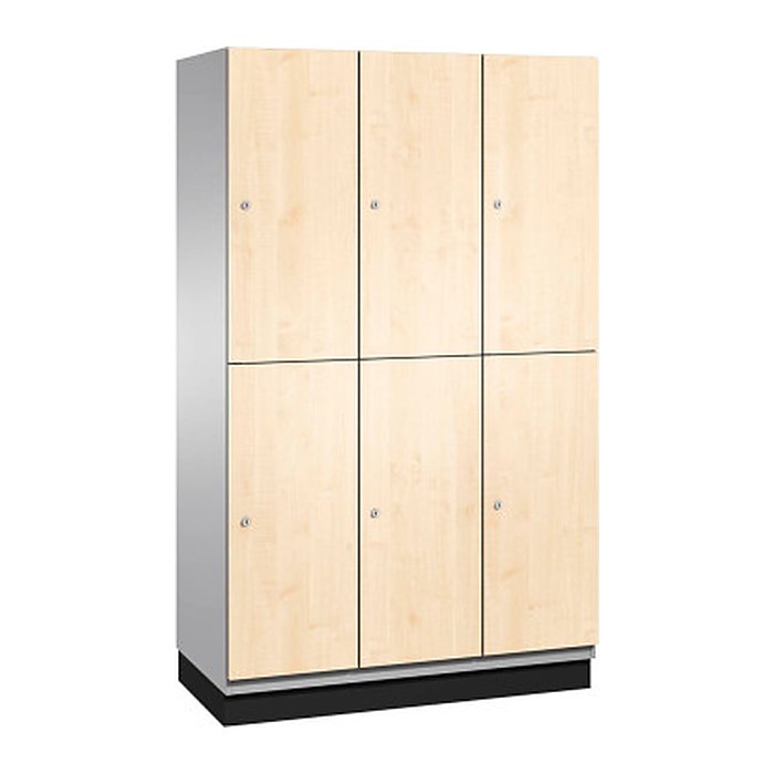 CP Spind Cambio lichtgrau, birke 45101-32 S10089, 6 Schließfächer 120,0 x 52,5 x 198,0 cm