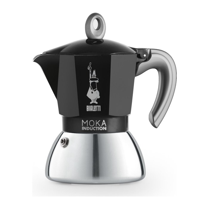 BIALETTI MOKA INDUCTION Espressokocher schwarz, 4 Tassen