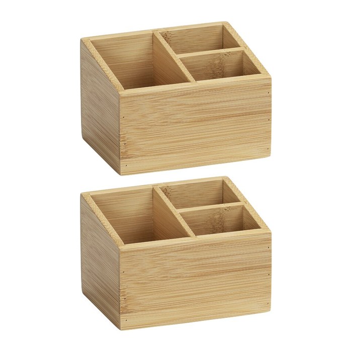 WENKO Terra Ordnungsboxen braun 12,0 x 9,0 x 8,5 cm, 2 St.