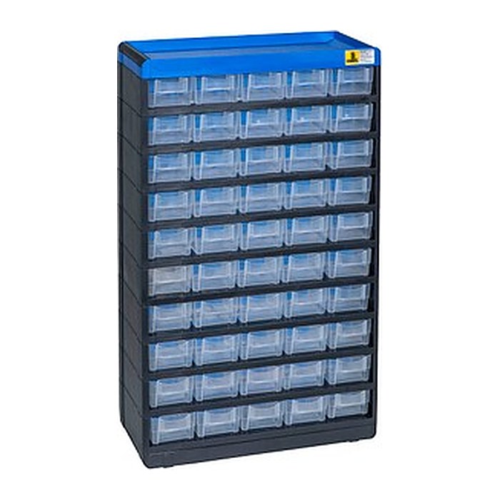Allit VarioPlus Kleinteilemagazin schwarz, blau 30,0 x 13,5 x 52,5 cm, 1 St.