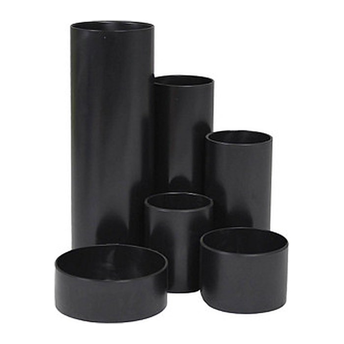 M&M Stiftehalter Schreibtisch-Boy schwarz Polystyrol 6 Fächer 12,9 x 13,9 x 14,7 cm