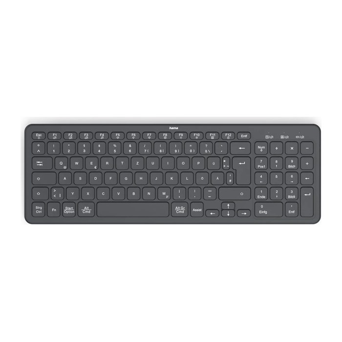 hama WK-300 Tastatur kabellos schwarz