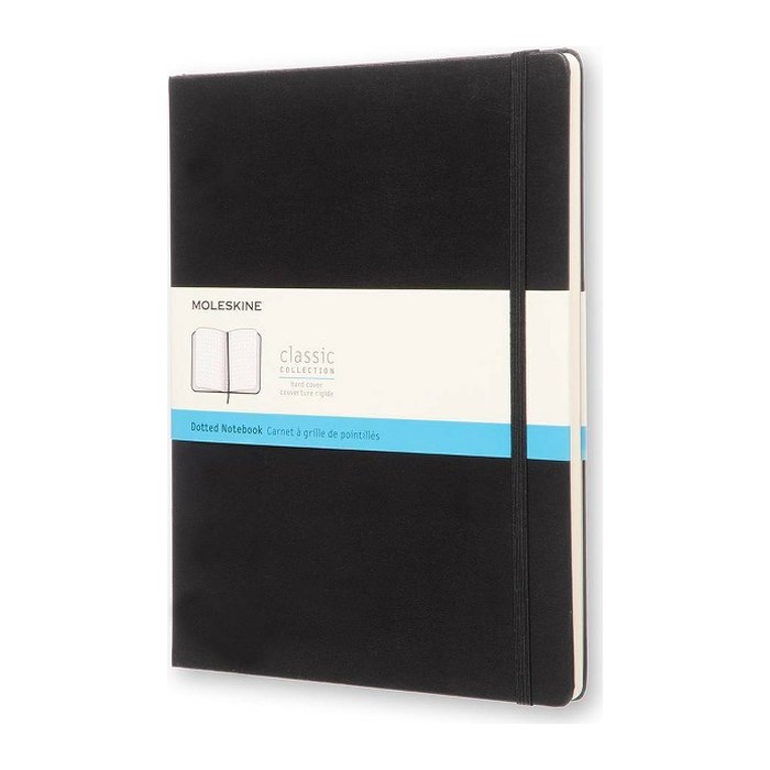 MOLESKINE Notizbuch Classic Collection fester Einband ca. DIN A4 punktkariert, schwarz Hardcover 192 Seiten, 1 St.