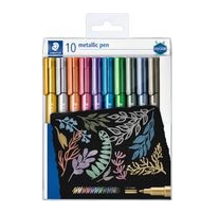 STAEDTLER Marker Metallic 10 Stück im Etui, 1-2mm