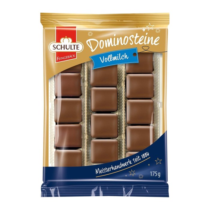 SCHULTE FEINGEBÄCK Dominosteine Vollmilch Pralinen 175,0 g, 1 St.