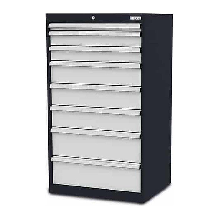 Simplaflex® Systemeinrichter C-Line Schubladenschrank anthrazit 8 Schubladen 70,0 x 57,5 x 122,0 cm, 1 St.