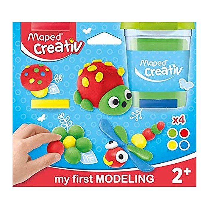 Maped® Creativ Knete Basisfarben farbsortiert, 4 Dosen je 114,0g