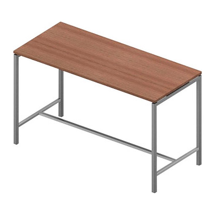 Quadrifoglio Stehtisch Creo nussbaum rechteckig, 4-Fuß-Gestell alu, 180,0 x 80,0 x 107,0 cm