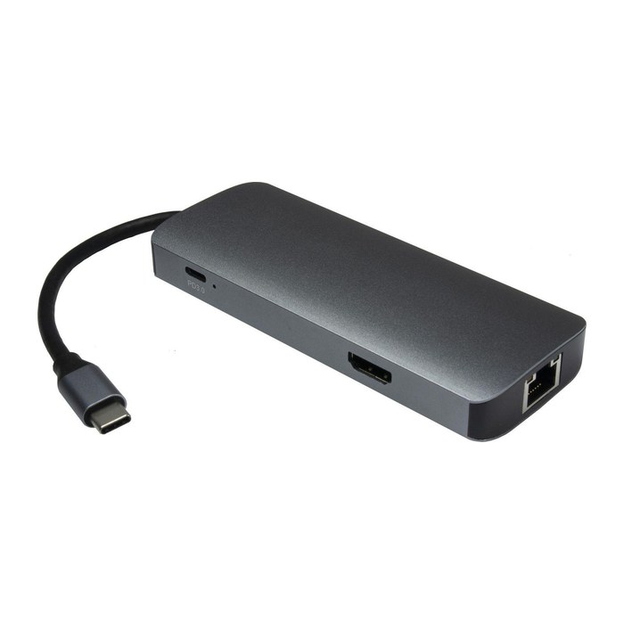 Inter-Tech Adapter Argus H-428 7in1, USB C, HDMI 4K, PD 100W