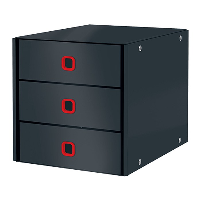 LEITZ Schubladenbox Click & Store Cosy grau 53680089, DIN A4 mit 3 Schubladen, 1 St.