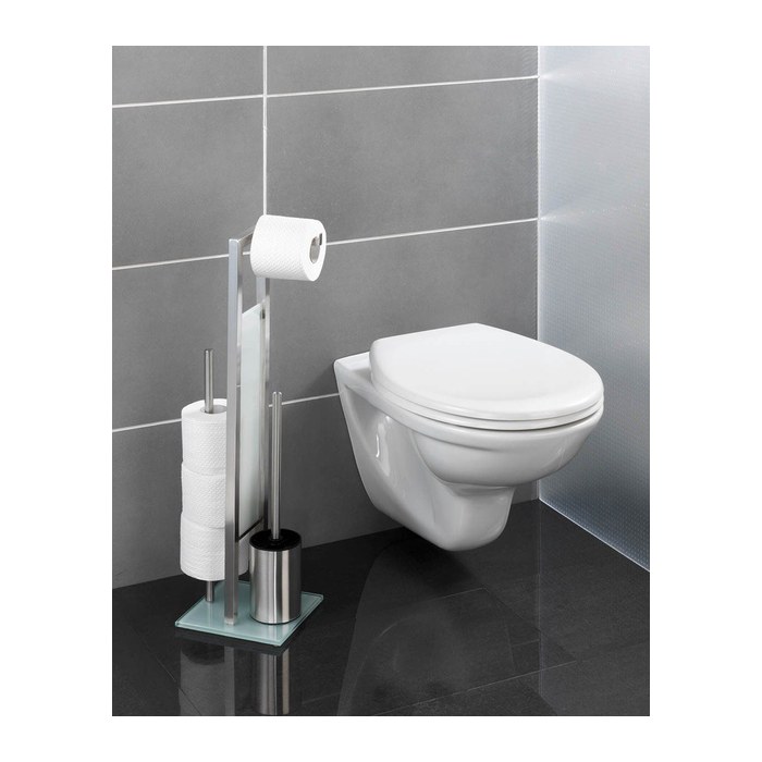 WENKO WC-Garnitur Rivalta silber Metall, 1 St.