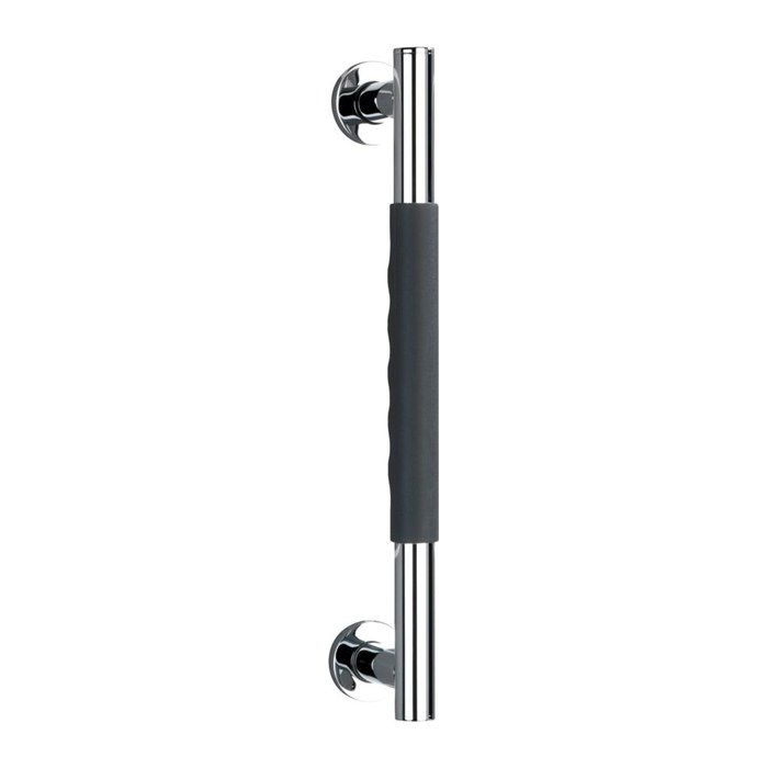 WENKO Haltegriff Dusche Secura silber, schwarz, 1 St.