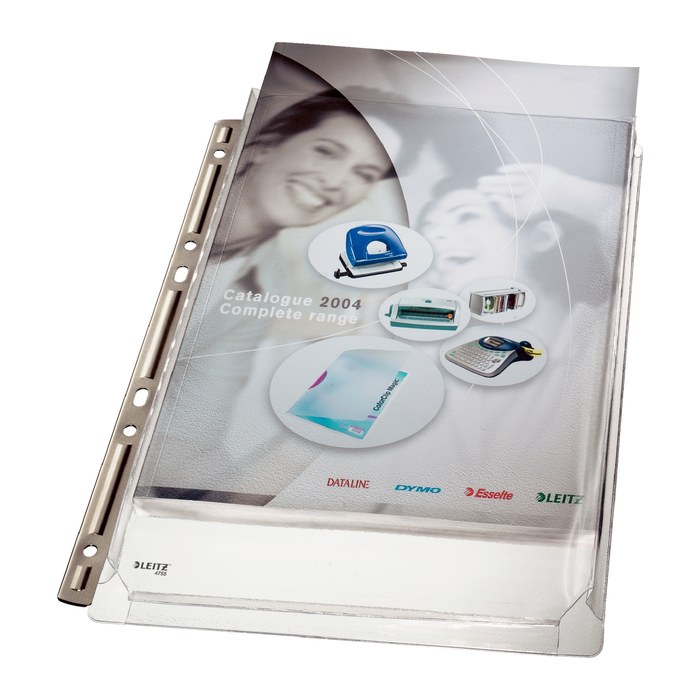 LEITZ Prospekthüllen DIN A4 transparent genarbt 0,17 mm, 3 St.