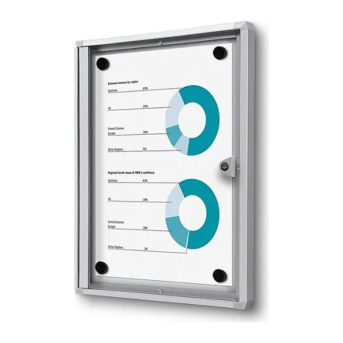 Showdown® Displays Schaukasten Economy XS B1 silber 1x DIN A4 27,1 x 2,6 x 35,0 cm, 1 St.