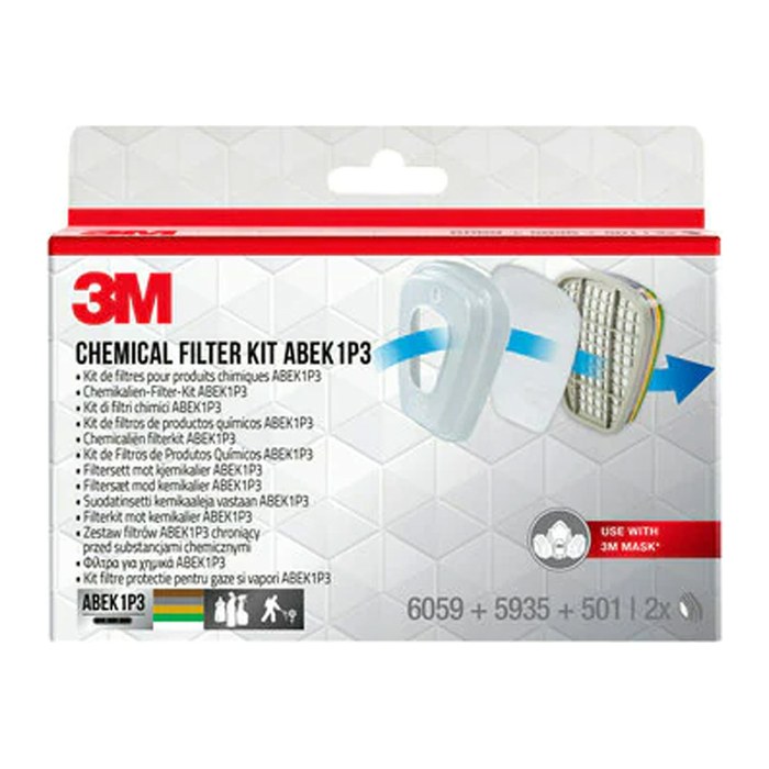 3M Filtersatz für Atemschutzmasken 6004-1 ABEK1P3 EN 14387:2004 + A1:2008 ABEK1, 5935: EN 143:2021 P3, 1 Set