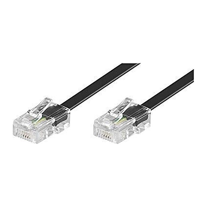 goobay RJ-45 (kurz) ISDN-Kabel 6,0 m schwarz, 1 St.