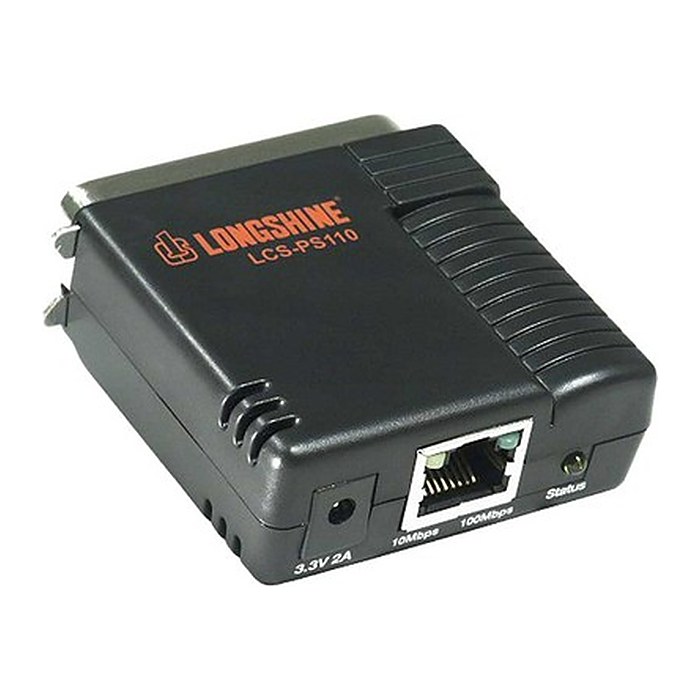 Longshine Printserver 10/100 1x Parallel small/WEB Managem.