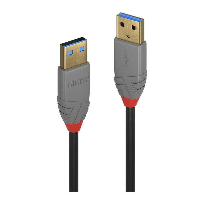LINDY USB 3.0 Kabel Typ A/A Anthra Line M/M 0.5m