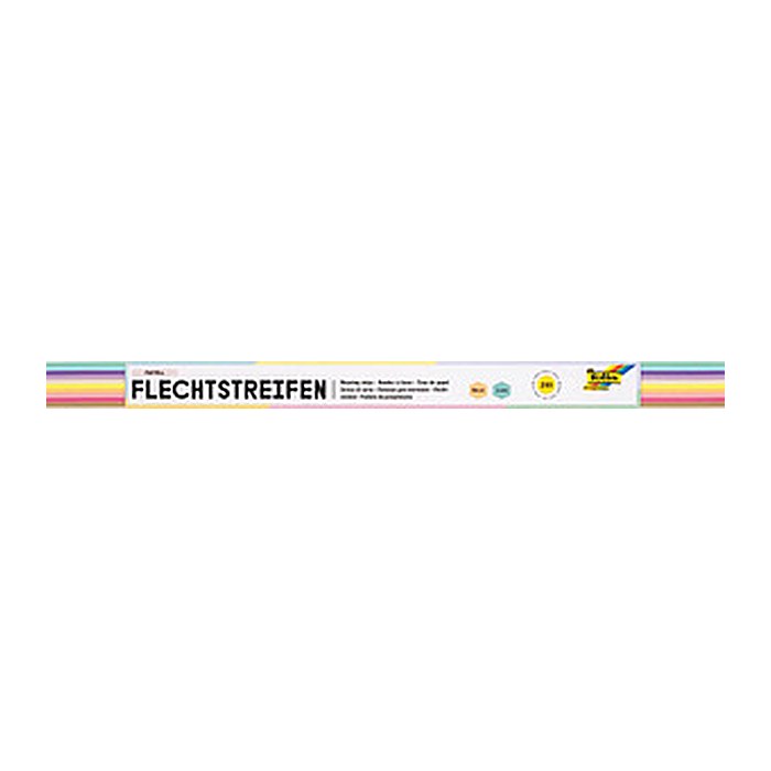 folia Bastelset Flechtstreifen farbsortiert 200 St.