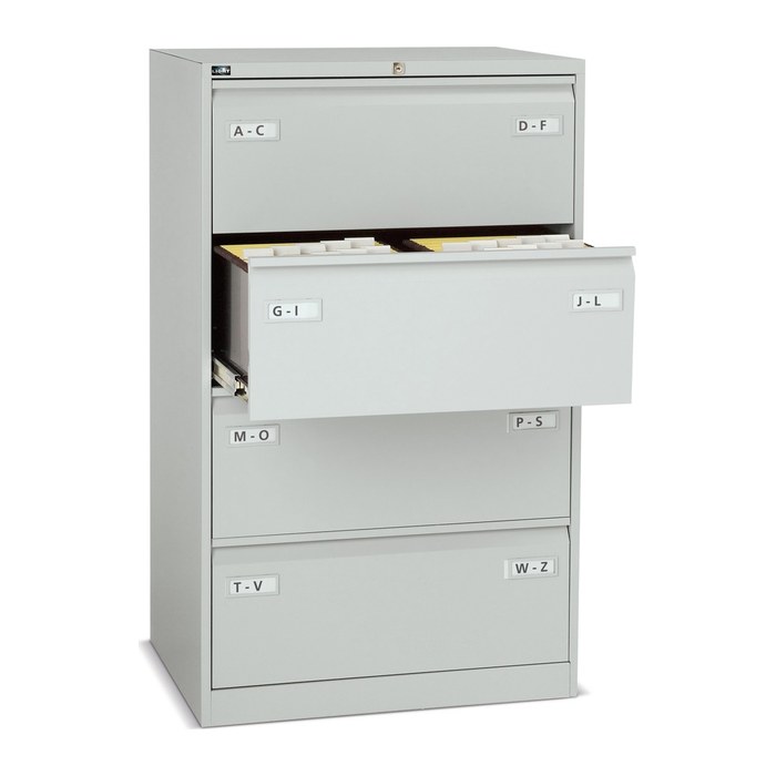 BISLEY LIGHT Hängeregistraturschrank lichtgrau 2 Schubladen 41,3 x 62,2 x 71,1 cm, 1 St.