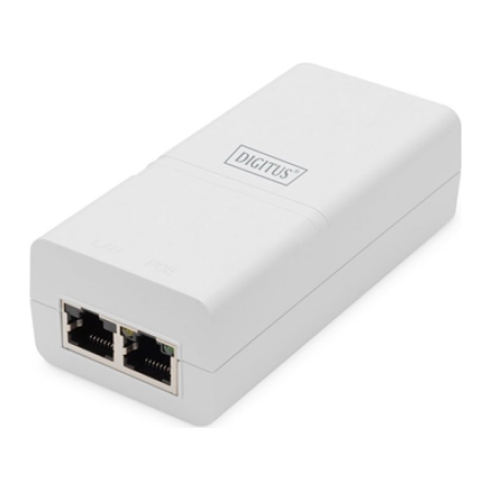 DIGITUS Gigabit Ethernet PoE+ Injektor 802.3at 30W weiß