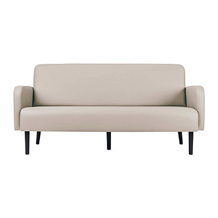 meet powered by PAPERFLOW 3-Sitzer Sofa LISBOA weiß schwarz Kunstleder 176,0 x 81,5 x 83,0 cm, 1 St.