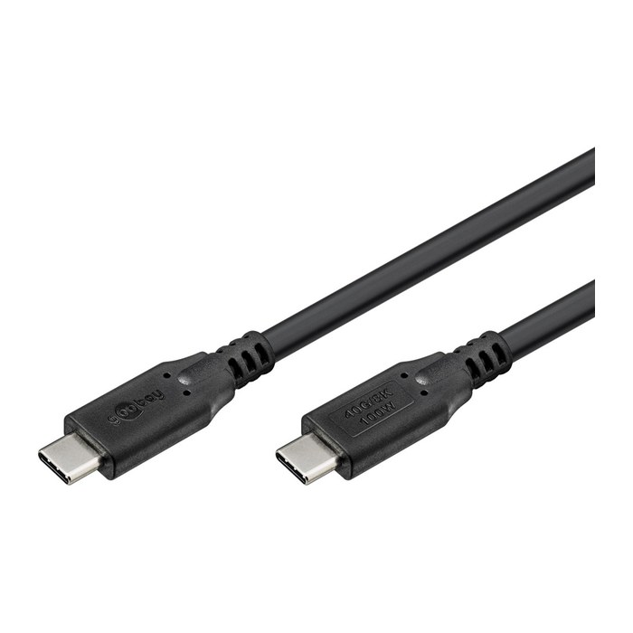 goobay USB 4 USB-Kabel 2,0 m schwarz, 1 St.