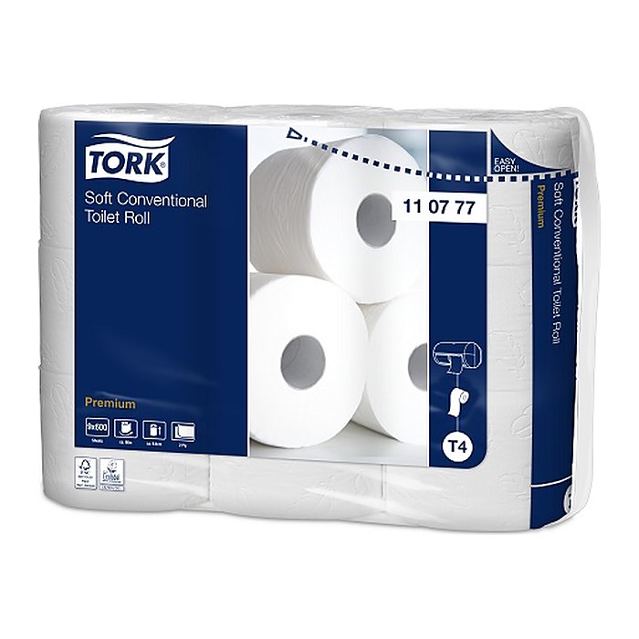 TORK Toilettenpapier Soft T4 Premium 2-lagig, 54 Rollen