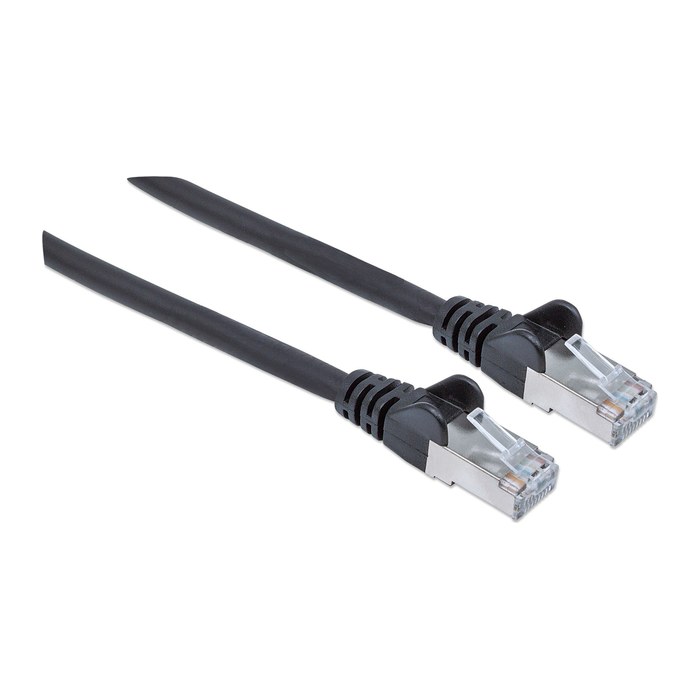 INTELLINET Patchkabel RJ45 S/FTP Cat6 Kupfer LSZH 5,0m schwa