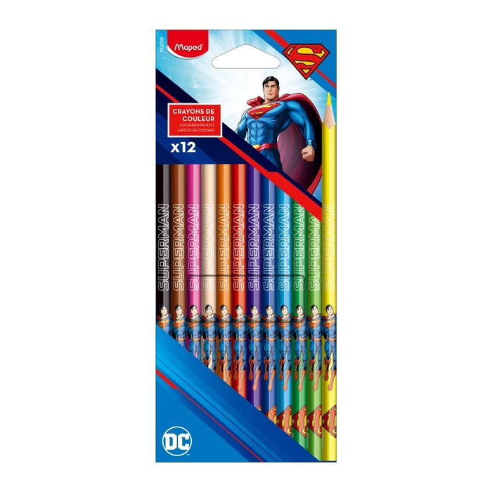 maped SUPERMAN Buntstifte farbsortiert, 12 St.