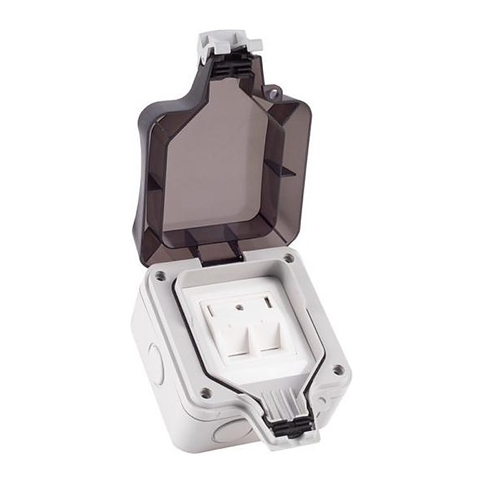 Shiverpeaks Outdoor Aufputz-Netzwerkdose für Keystone IP66